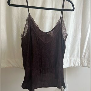 maroon lacy tank